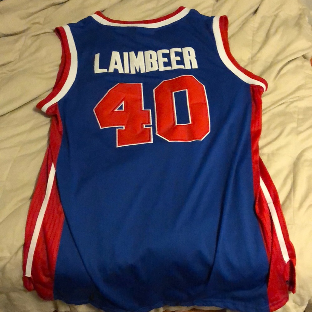 Laimbeer pistons basketball jersey